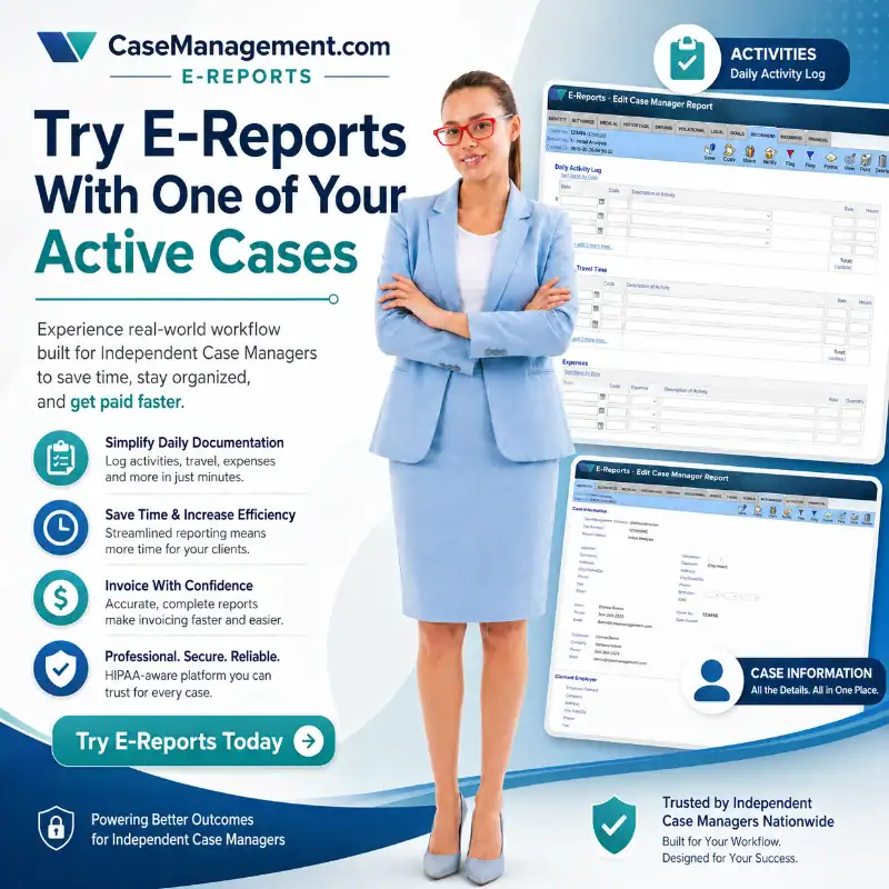 Try E-Reports for Independent Case Managers